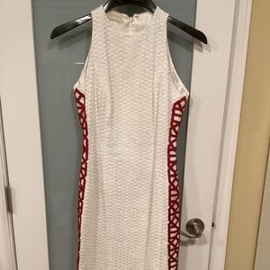 Peggy Jennings  white midi dress,  small